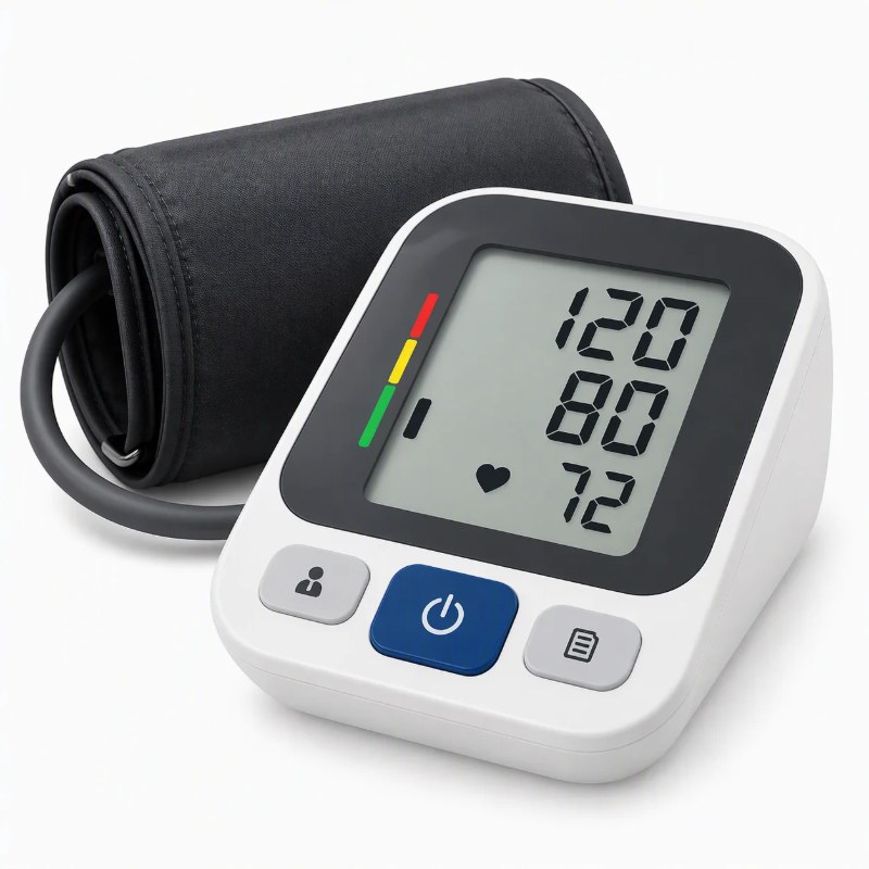 Electronic upper-arm blood pressure monitor